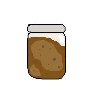 a jar of dirt