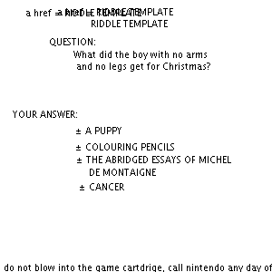 the ogre's question will reveal you more about yourself than it does about quadriplegic children and christian holidays 